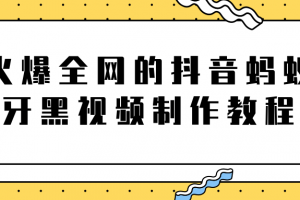 火爆全网的抖音“蚂蚁牙黑”视频制作教程，附软件【视频教程】