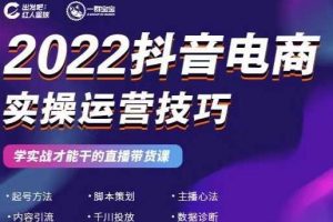 2022抖音电商实操运营技巧，红人星球&一群宝宝，学实战才能干的直播带货课