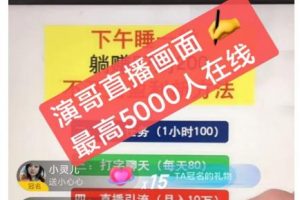 演哥直播变现实战教程，直播月入10万玩法，包含起号细节，新老号都可以