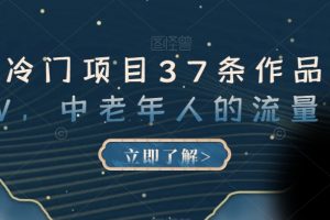 蓝海冷门项目37条作品涨粉13W，中老年人的流量密码【揭秘】