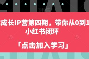 自媒体成长IP营第四期，带你从0到1跑通小红书闭环