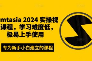 Camtasia 2024 实操视频课程，学习难度低，极易上手使用