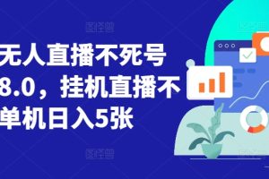 视频号无人直播不死号流玩法8.0，挂机直播不违规，单机日入5张【揭秘】